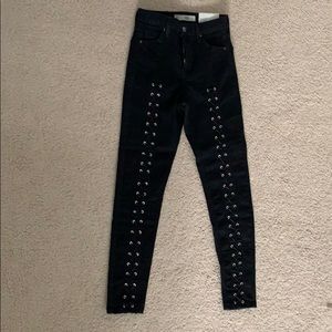 Topshop Lace-Up Jaime Jeans